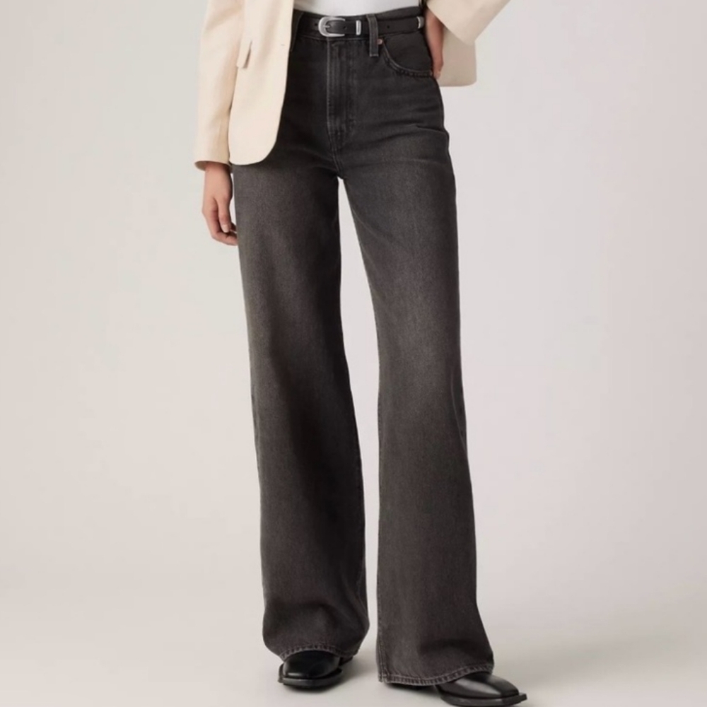 Levi's Black Wide-Leg Jeans